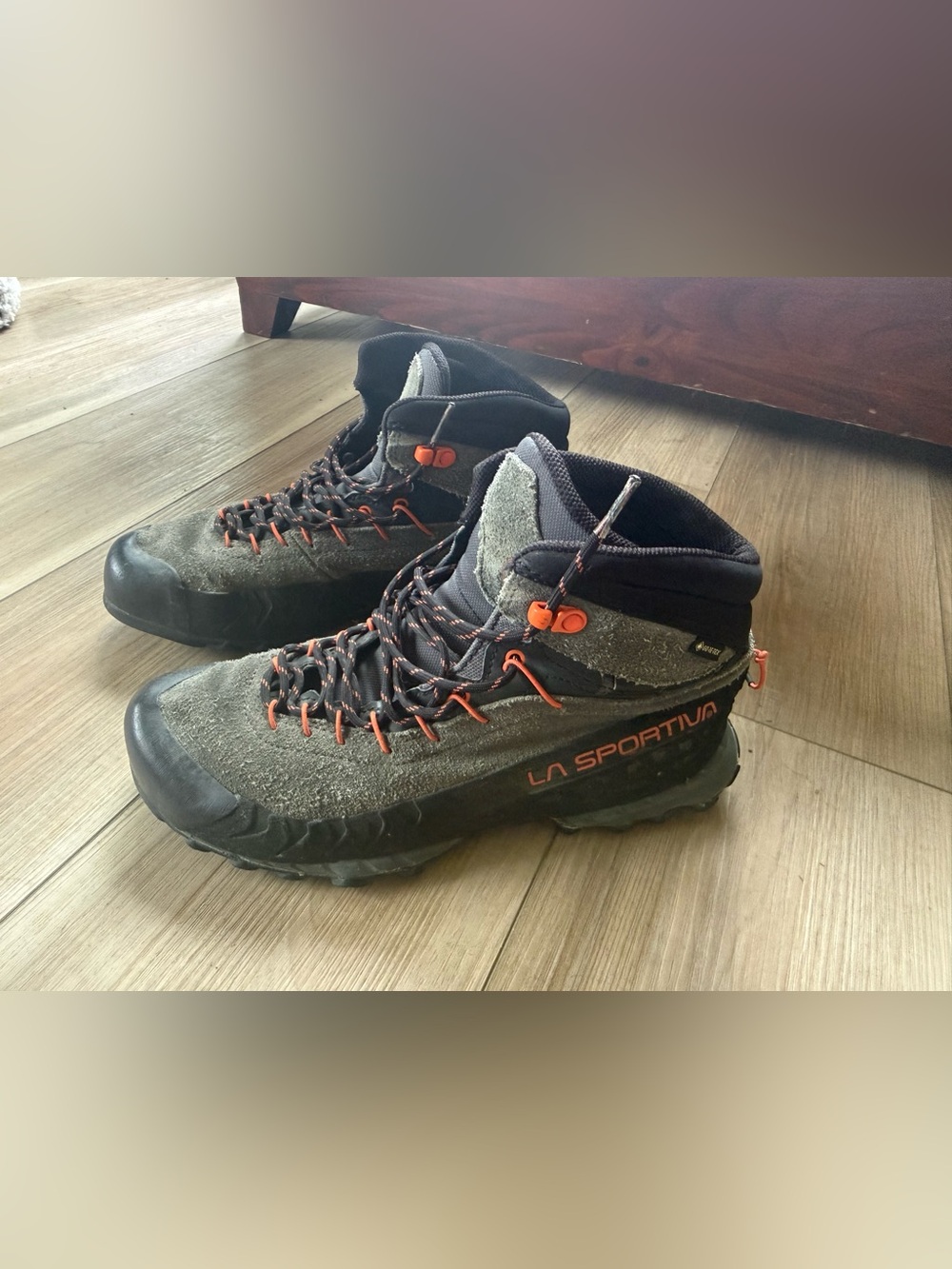 La Sportiva Men's Gray and Orange Trail Boots